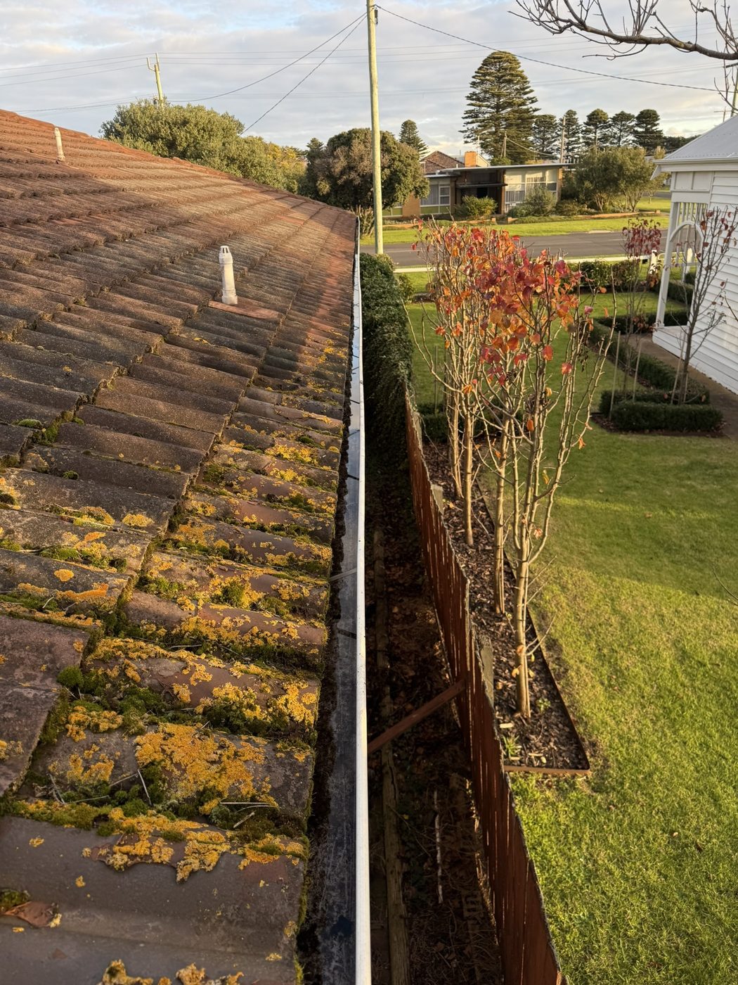 Gutter after cleaning