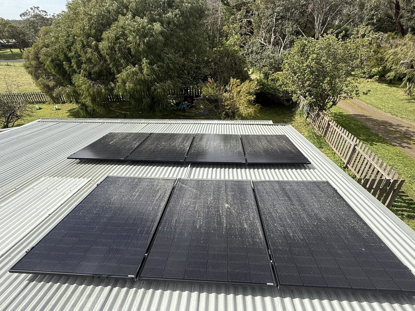 Solar panels before cleaning
