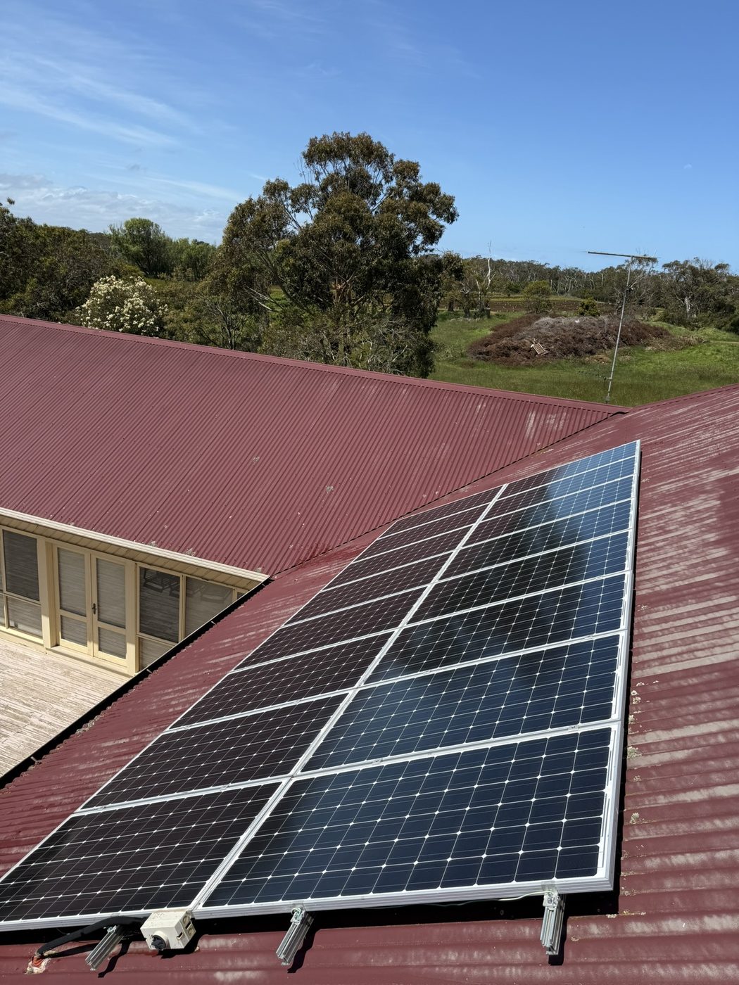 Solar panels after cleaning