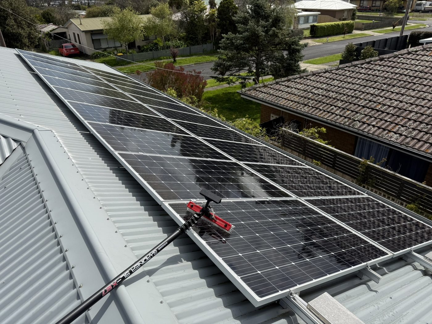 Solar panels after cleaning