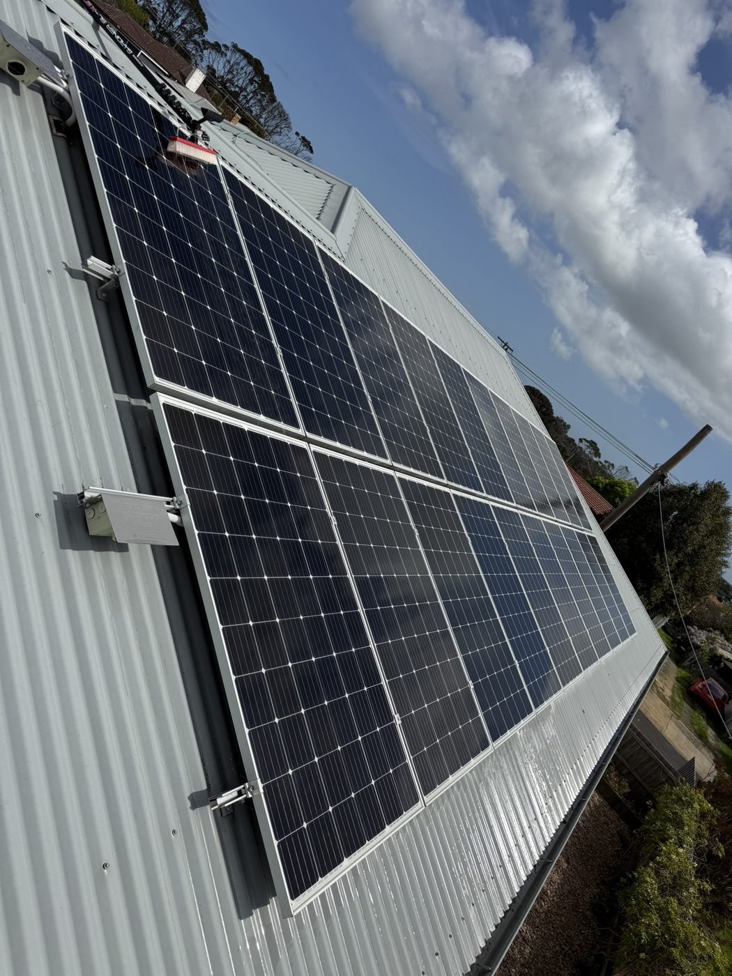 Solar panels after cleaning at a different property