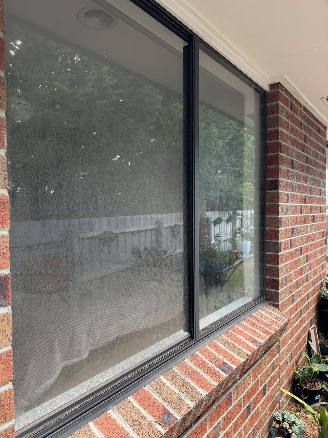 Window before cleaning