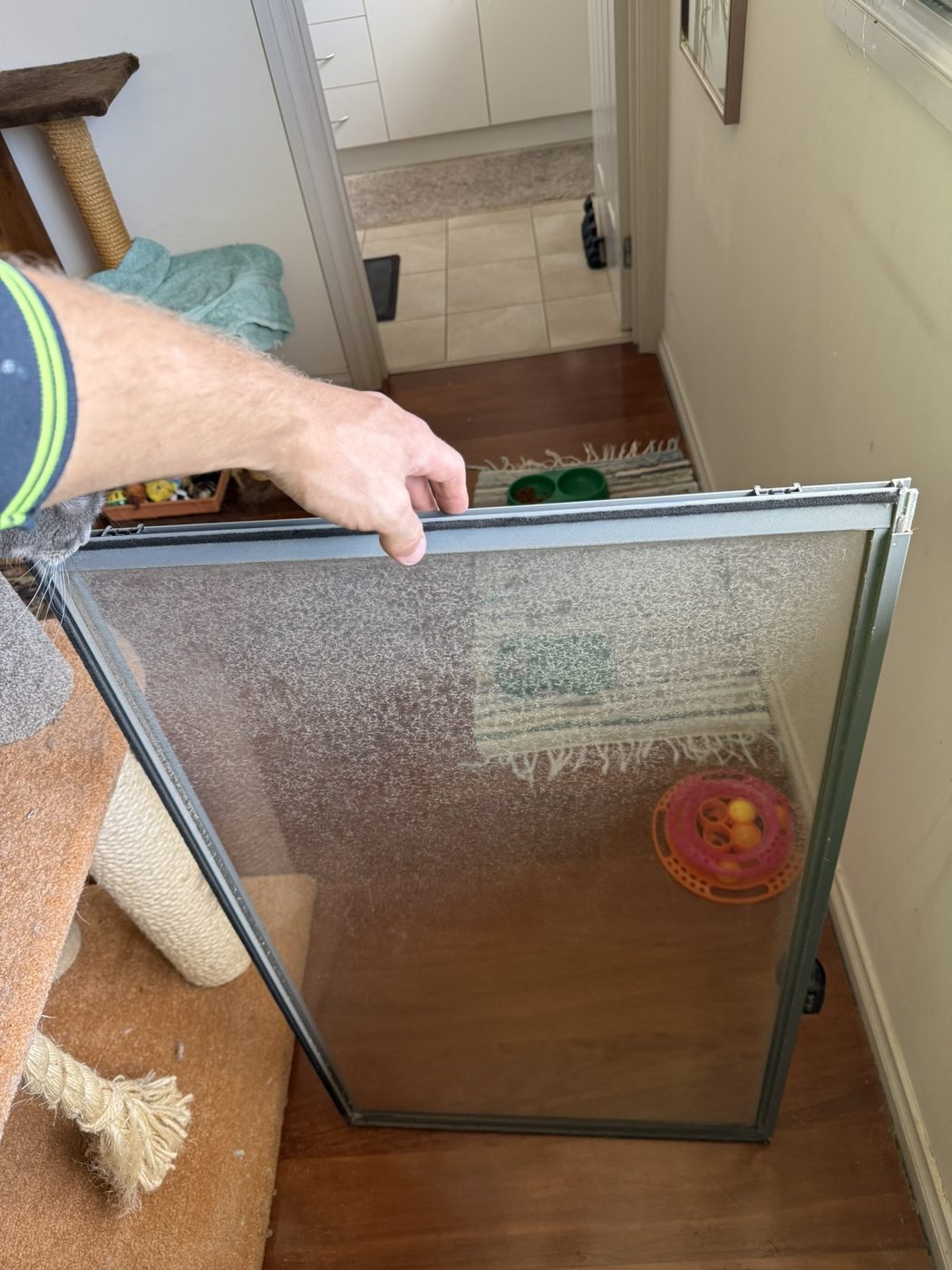 Window before cleaning